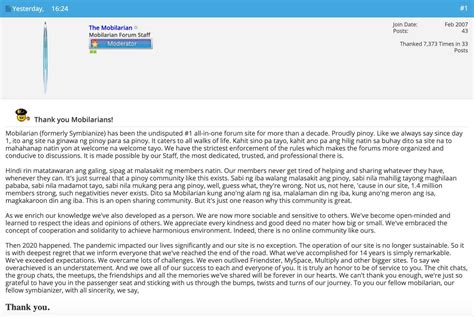 mobilarian scandal|Mobilarian Forum is shutting down for good, 17 October 2020..
